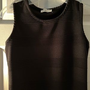 Junior fitted black mini dress